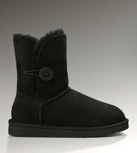Ugg Outlet Bailey Button Black Boots 893760