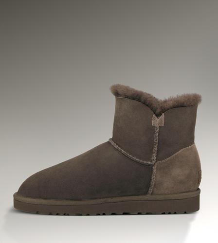 Ugg Outlet Bailey Button Mini Chocolate Boots 906713