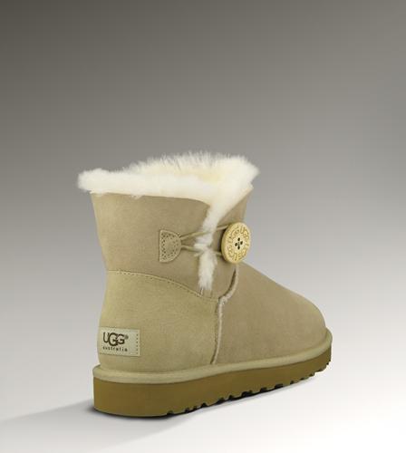 Ugg Outlet Bailey Button Mini Sand Boots 815243