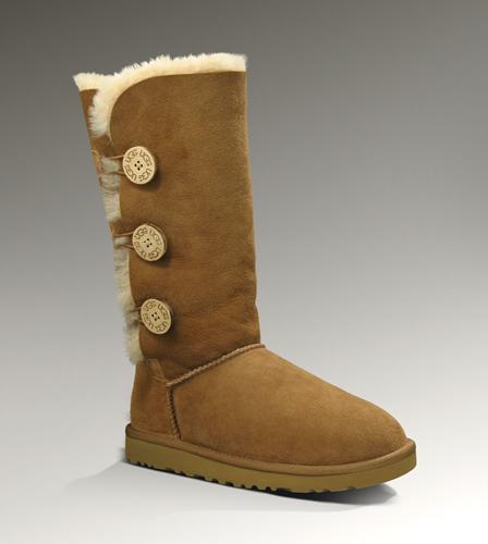 Ugg Outlet Bailey Button Triplet Chestnut Boots 247901 - Click Image to Close