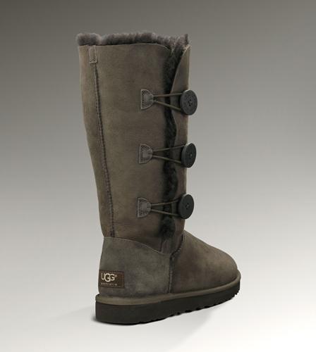 Ugg Outlet Bailey Button Triplet Chocolate Boots 053618