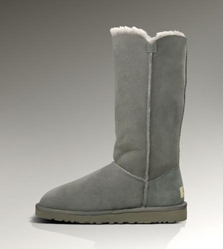 Ugg Outlet Bailey Button Triplet Grey Boots 419783