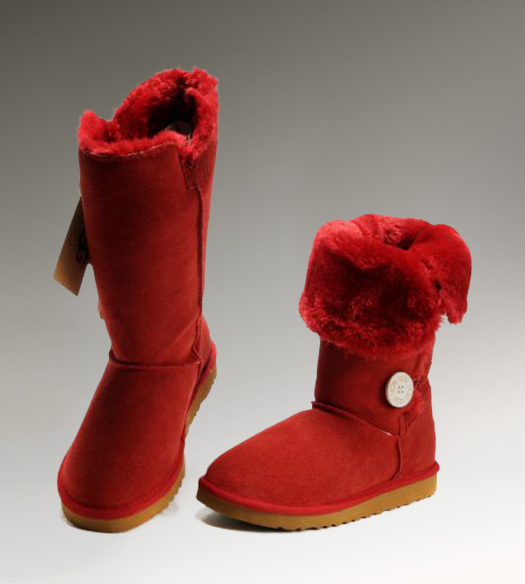 Ugg Outlet Bailey Button Triplet Red Boots 130467