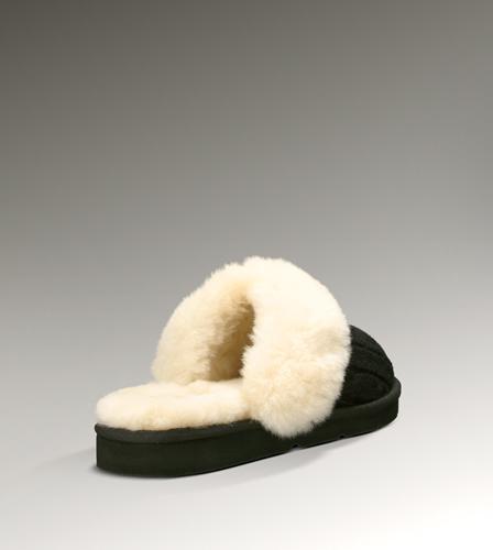 Ugg Outlet Cozy Knit Black Slippers 754612