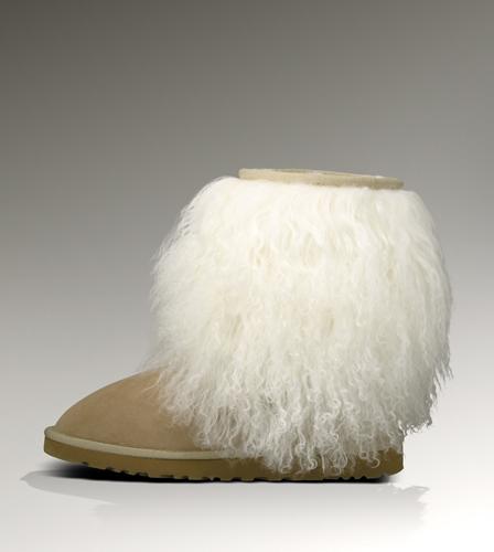 Ugg Outlet Sheepskin Cuff Short Sand Boots 561782