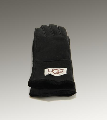 Ugg Outlet Turn Cuff Black Glove 012794 - Click Image to Close