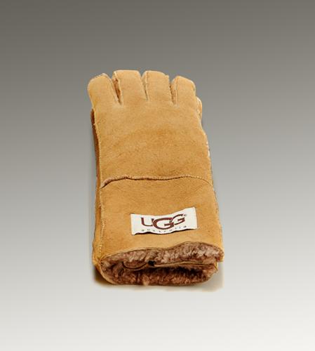Ugg Outlet Turn Cuff Camel Glove 052138